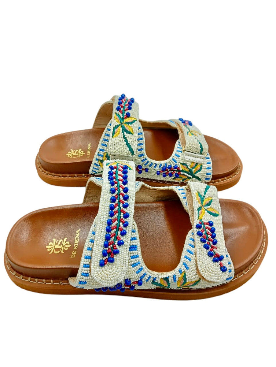 MEADOW BEADS FUSSBETT OFFWHITE– DE SIENA SHOES