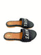 SAINT TROPEZ RAFFIA CROCHET RESORT SLIDES