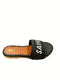 SAINT TROPEZ RAFFIA CROCHET RESORT SLIDES