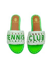 TENNIS CLUB RAFFIA CROCHET RESORT SLIDES