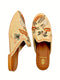 MEADOW BEADED SLIPPERS WITH FLOWER PATTERN
