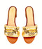 MEADOW BEADED HEELS WITH FLOWER PATTERN