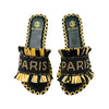 PARIS RAFFIA BEADED RESORT SLIDES