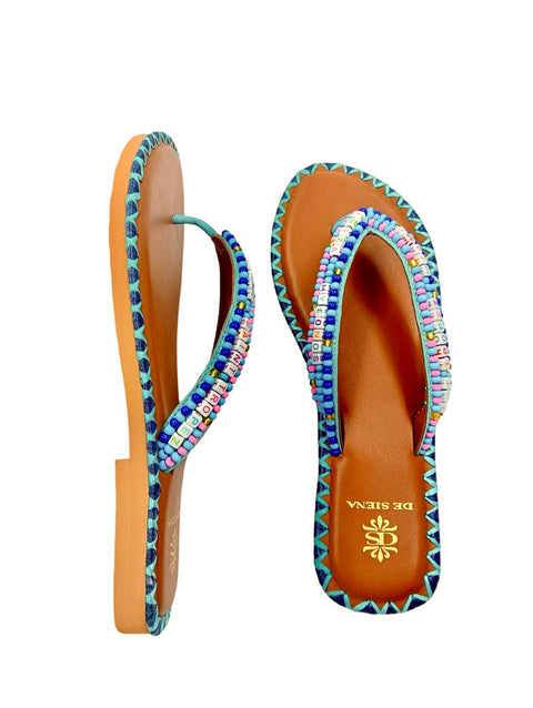 BEADED RESORT FLIP FLOPS