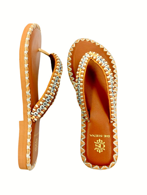 BEADED RESORT FLIP FLOPS
