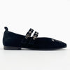 COPPER BALLERINA BLACK SUEDE