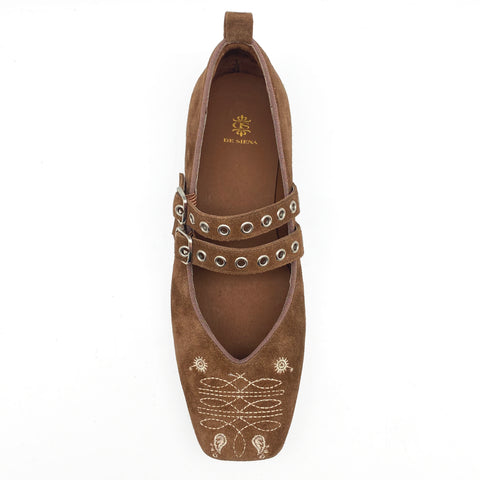 COPPER BALLERINA CAMEL SUEDE