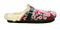 KANSAS EMBROIDERED CHECK CLOGS RED