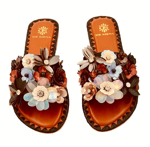 FLEUR FLOWER EMBELLISHED SLIDES