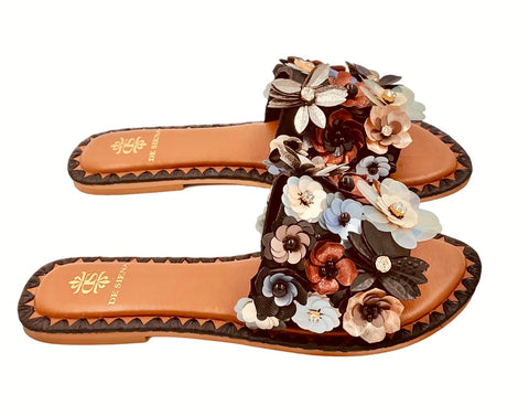 FLEUR FLOWER EMBELLISHED SLIDES