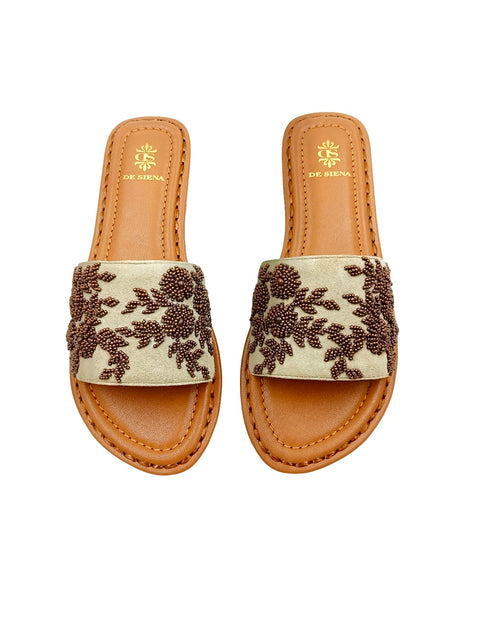 HELEN SLIDES WITH FLOWER EMBROIDERY