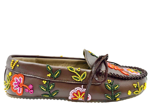 ARIANNA BEADED MOCCASINS BROWN