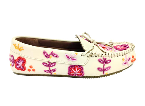 ARIANNA BEADED MOCCASINS OFFWHITE PINK