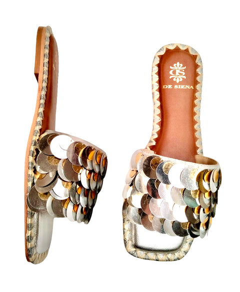 VANESSA SLIDES WITH PAILLETTES