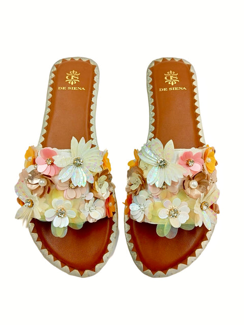 FLEUR FLOWER EMBELLISHED SLIDES