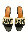 SAINT TROPEZ RAFFIA CROCHET RESORT HEELS