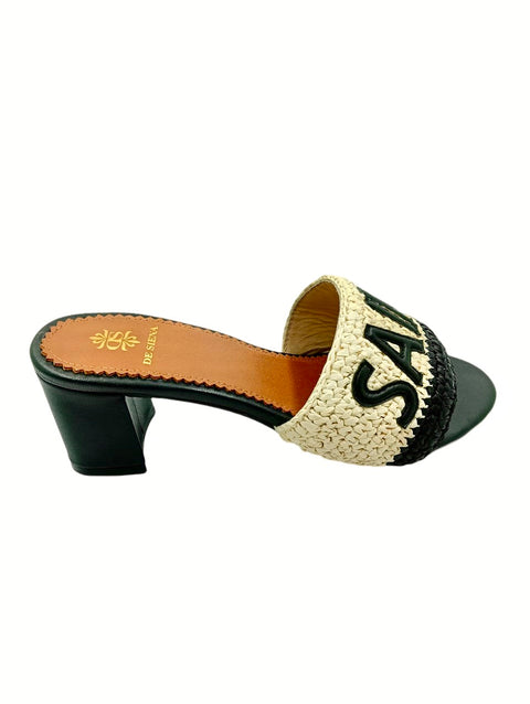 SAINT TROPEZ RAFFIA CROCHET RESORT HEELS