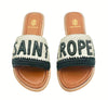 SAINT TROPEZ RAFFIA CROCHET RESORT SLIDES
