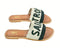 SAINT TROPEZ RAFFIA CROCHET RESORT SLIDES