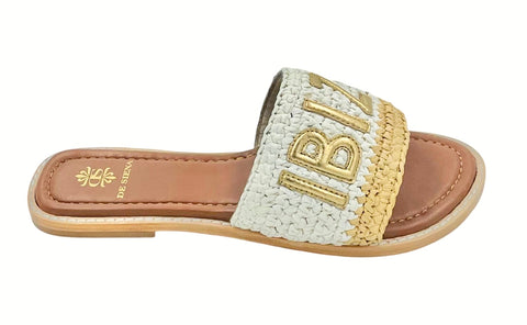 IBIZA RAFFIA CROCHET RESORT SLIDES