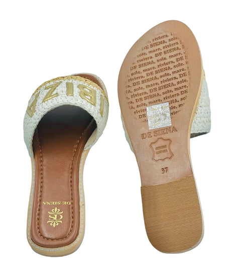 IBIZA RAFFIA CROCHET RESORT SLIDES