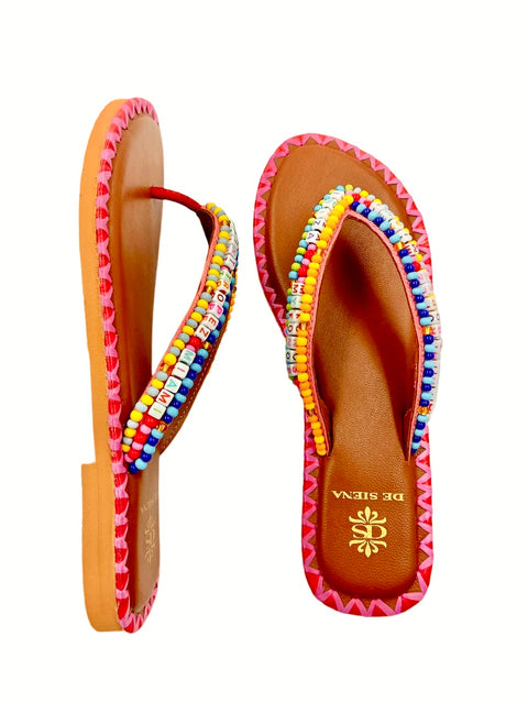 BEADED RESORT FLIP FLOPS