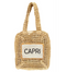 CAPRI NATURAL RAFFIA CROCHET TOTE BAG