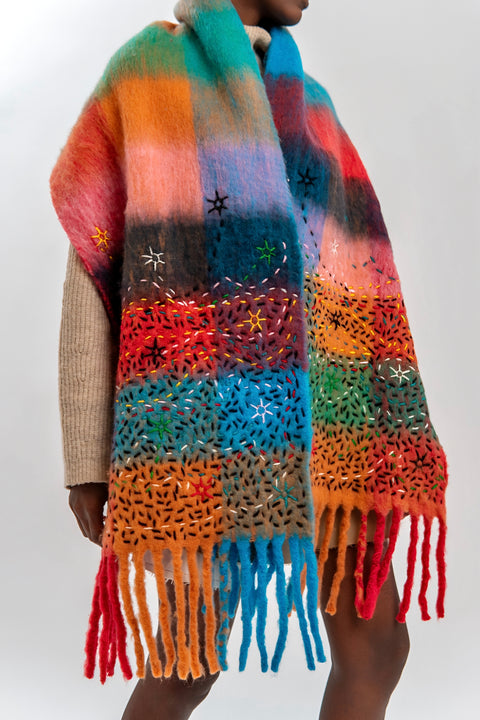 SCOTTY SCARF MULTICOLOR RED BLUE