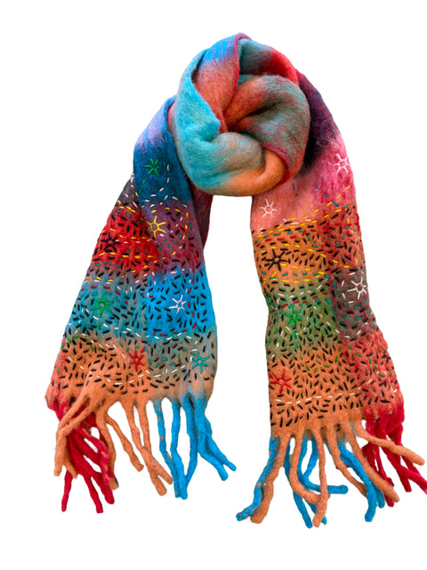 SCOTTY SCARF MULTICOLOR RED BLUE